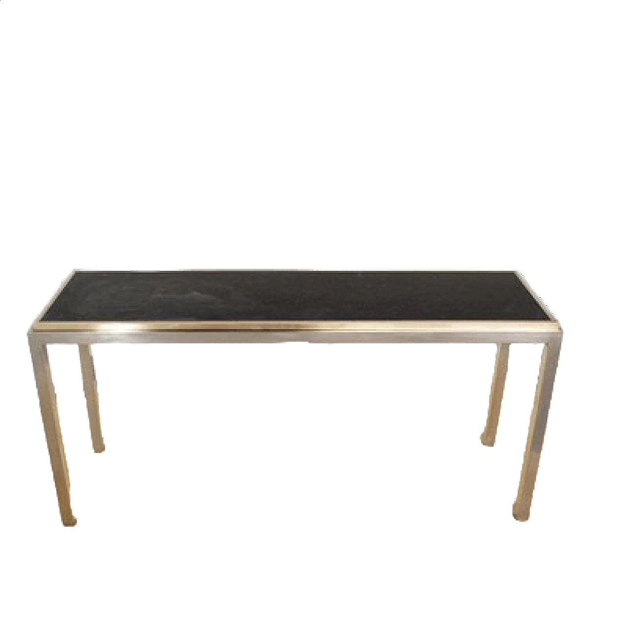 Chromed metal and marble console table by Mario Sabot, 1970s 12
