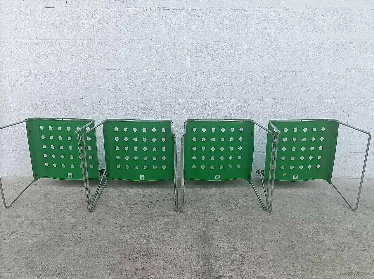 4 Sedie Omkstak di Rodney Kinsman per Bieffeplast, anni '70 5