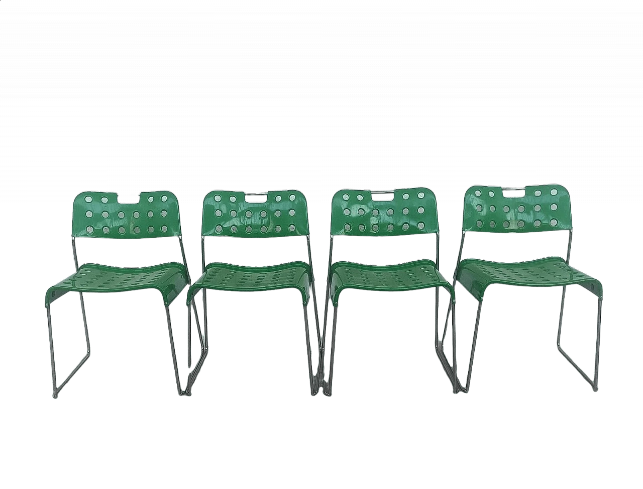 4 Chairs Omkstak by Rodney Kinsman for Bieffeplast, 1970s 13