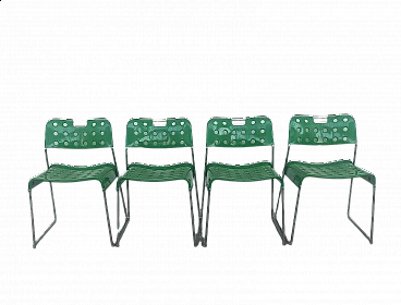 4 Chairs Omkstak by Rodney Kinsman for Bieffeplast, 1970s