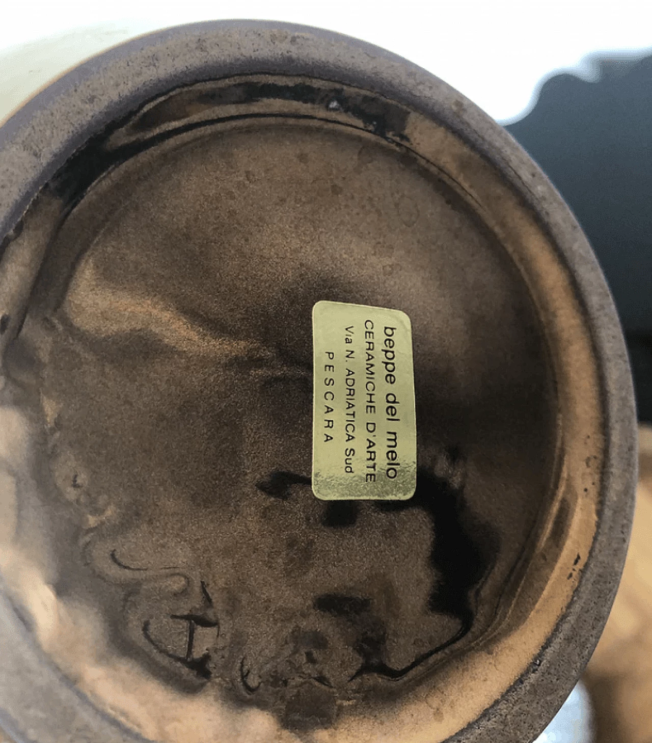 Vaso in ceramica di Beppe del Melo per Ceramiche d'Arte, anni '70 4