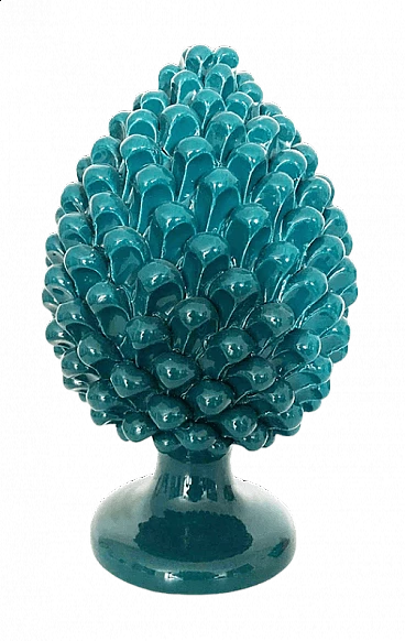 Caltagirone ceramic octanium decorative pinecone
