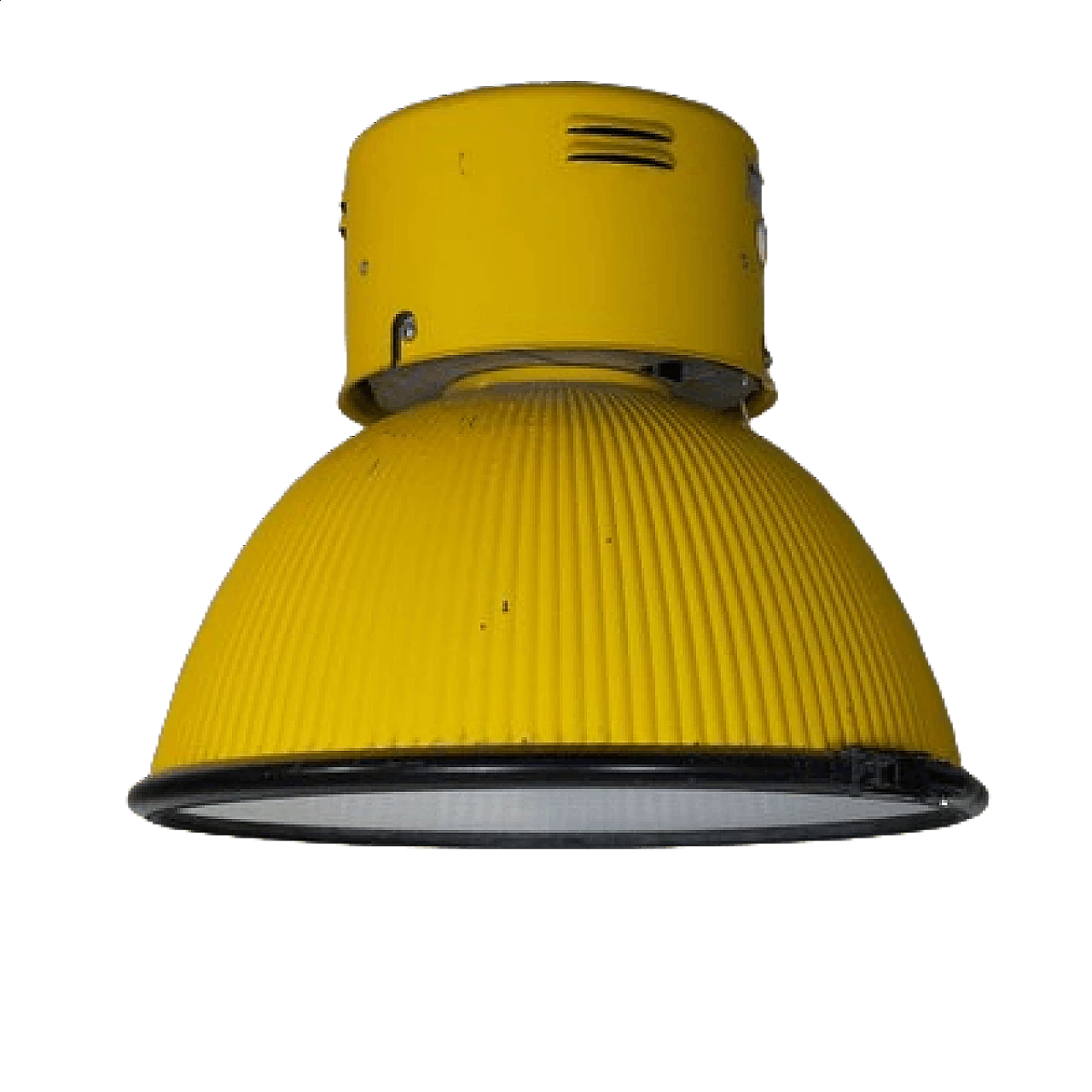 Industrial lamp attributed to Disano in yellow aluminium, 1980s 15