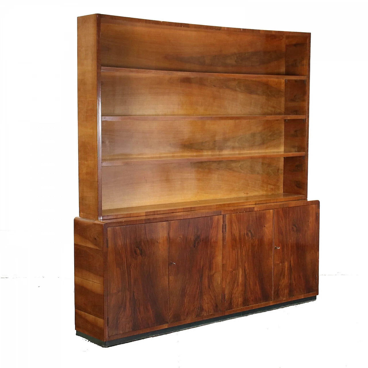 Bookcase in walnut veneer, 1940s 1