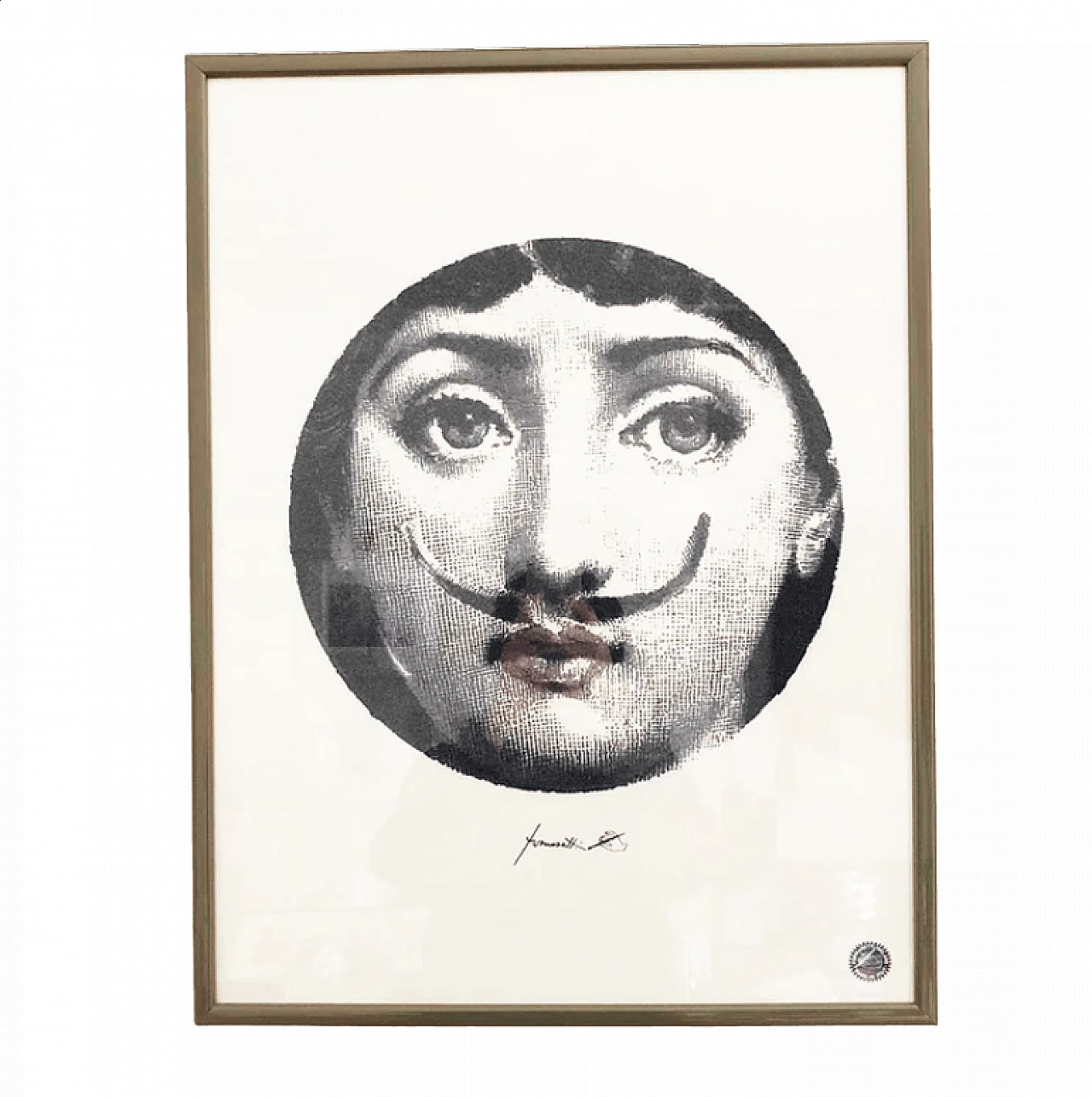 Fornasetti poster with glossy wood frame 3