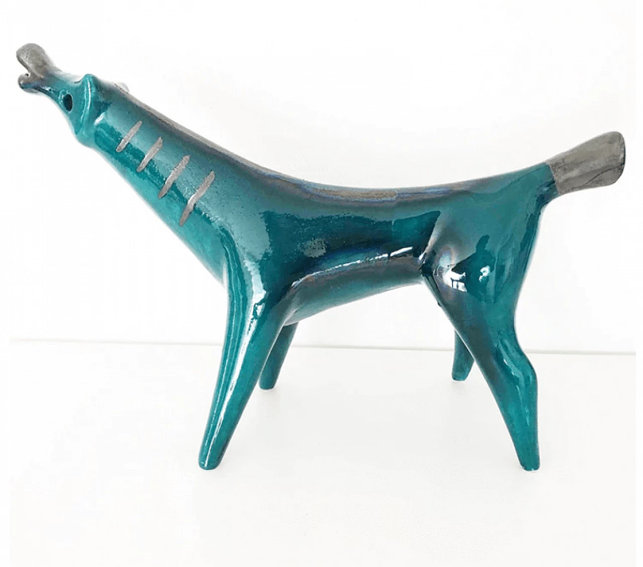 Ceramic dog by Roberto Rigon, 1950s 1