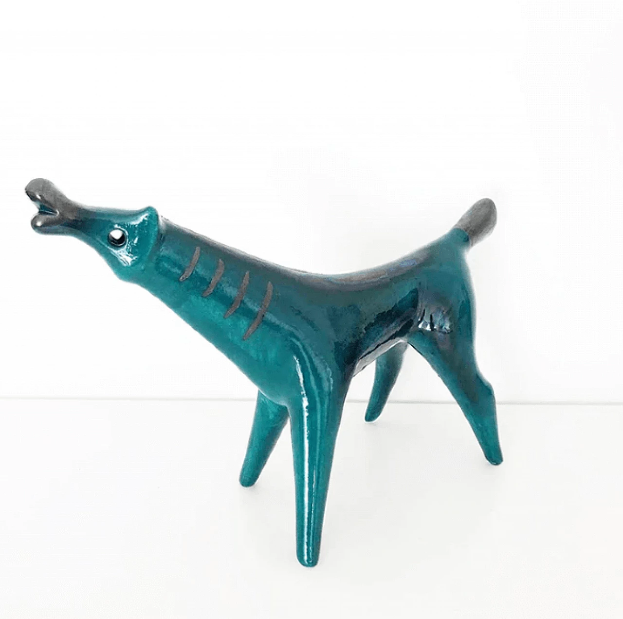 Ceramic dog by Roberto Rigon, 1950s 4
