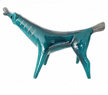 Ceramic dog by Roberto Rigon, 1950s