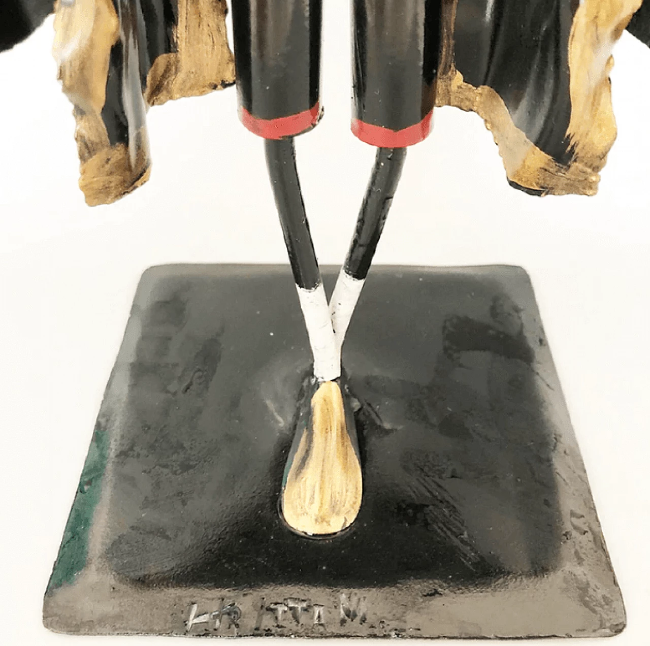 Don Quixote by Giovanni Grittani, iron sculpture, 1980s 2