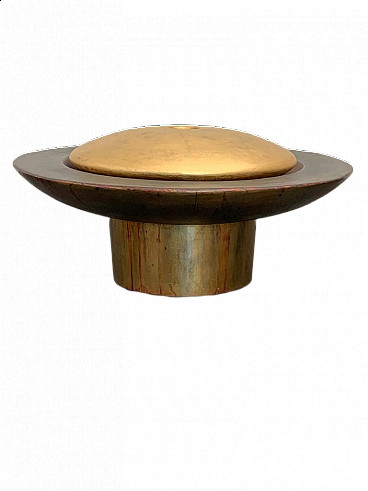 Ravi Sing, disk in Space fountain made of fibreglass coated in copper and gold, 1980s