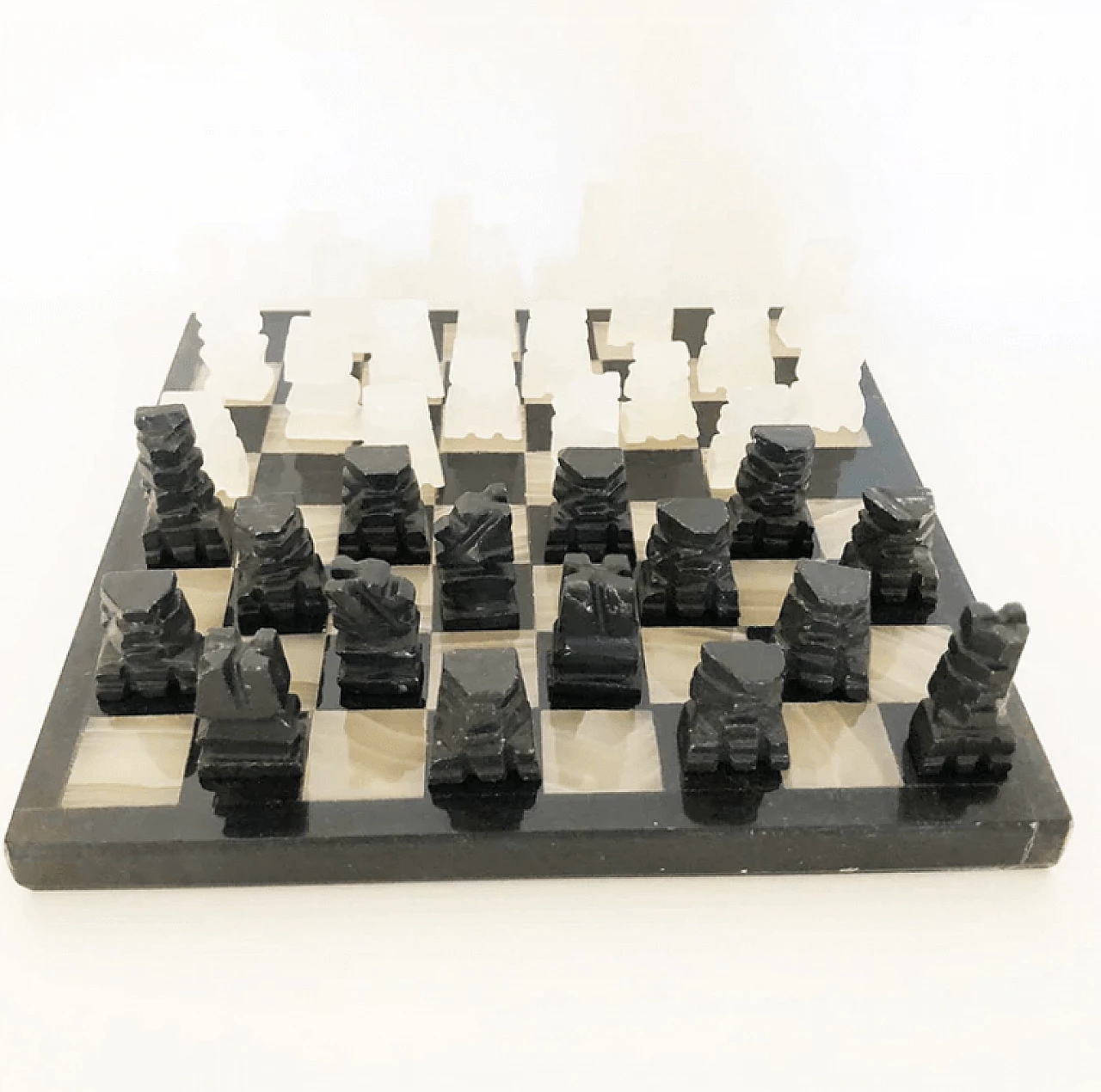 Alabaster chessboard, 1950s 1