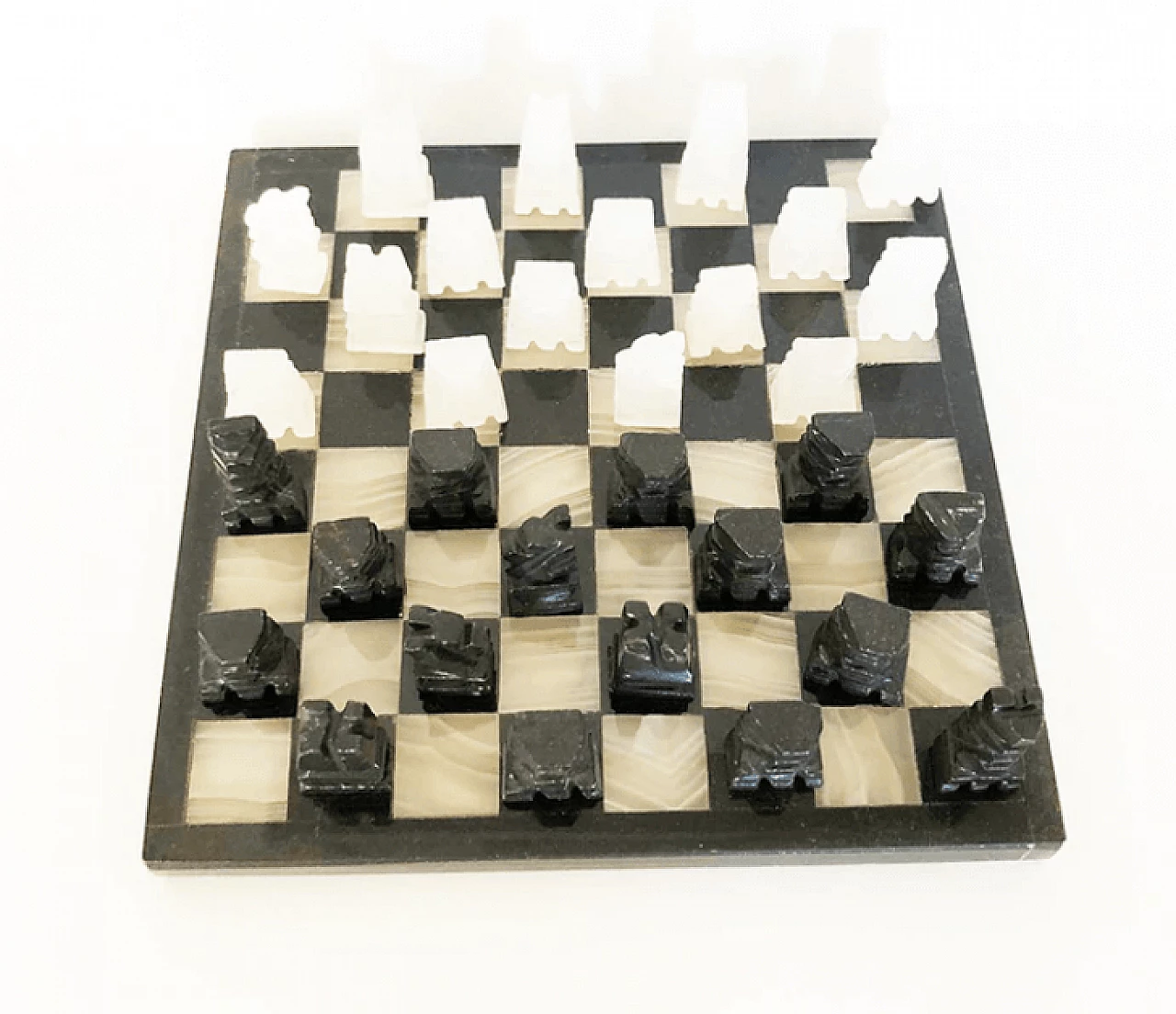 Alabaster chessboard, 1950s 6