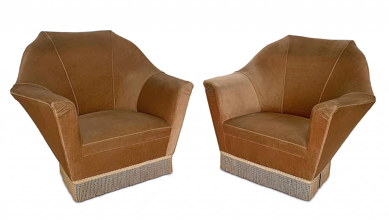 Pair of armchairs by Ico Parisi for Ariberto Colombo, 1950s 1