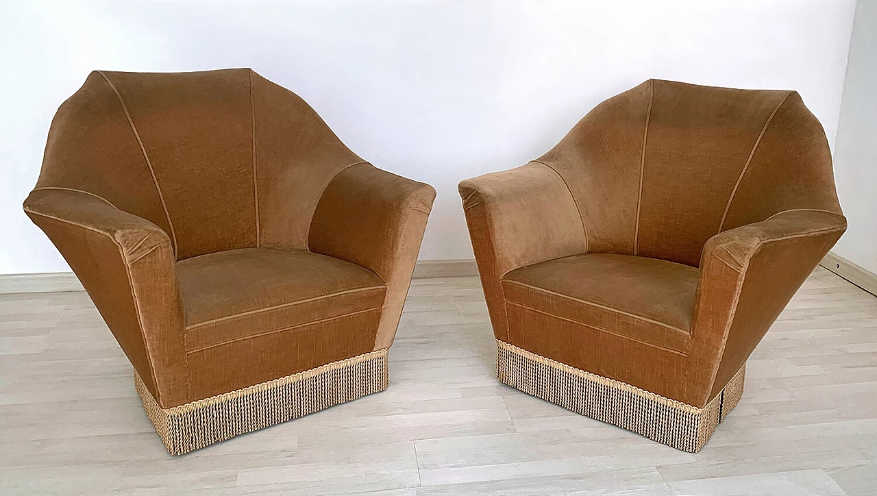 Pair of armchairs by Ico Parisi for Ariberto Colombo, 1950s 2