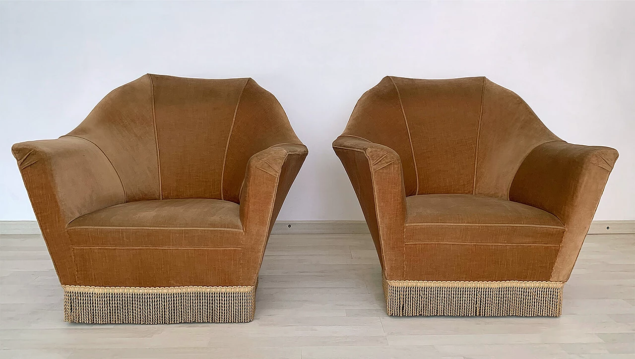 Pair of armchairs by Ico Parisi for Ariberto Colombo, 1950s 3
