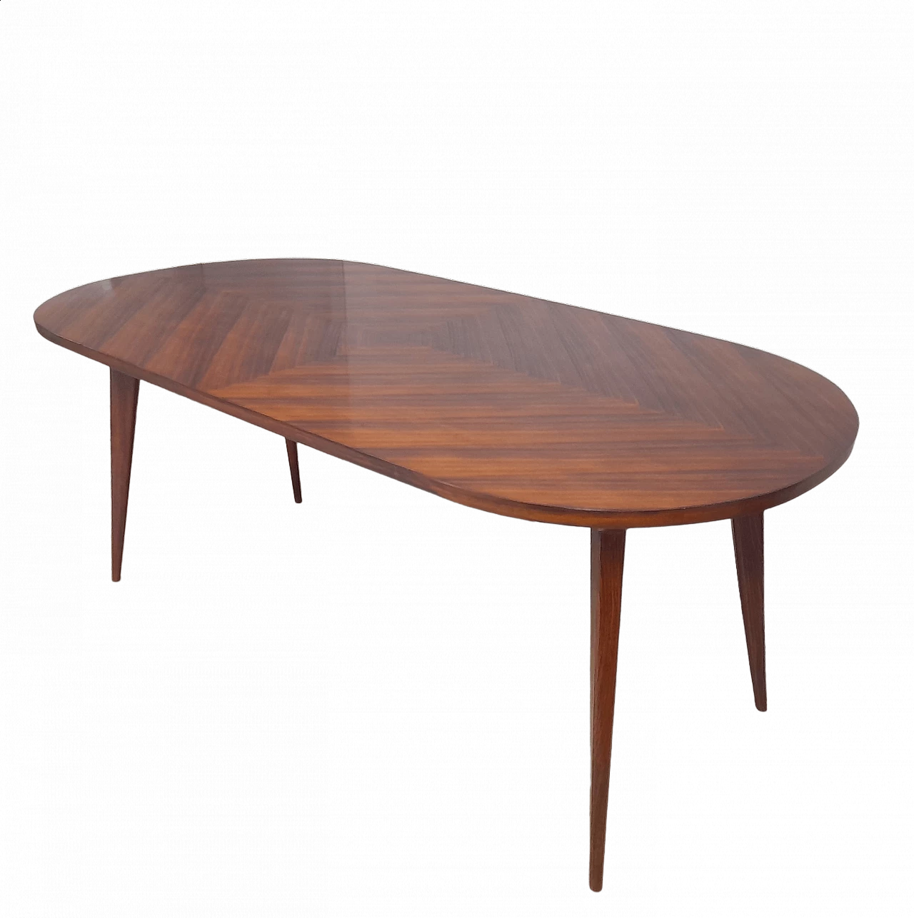 Tavolo ovale in palissandro nello stile di Carlo de Carli, anni '50 11
