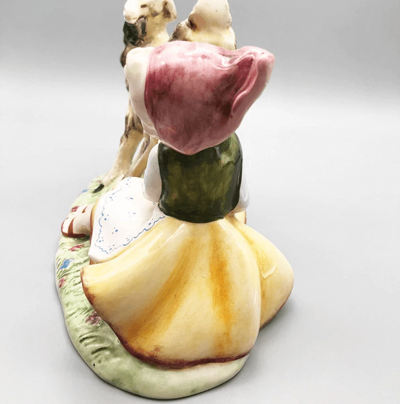 Sculpture depicting a shepherdess in ceramic, 1950s 4