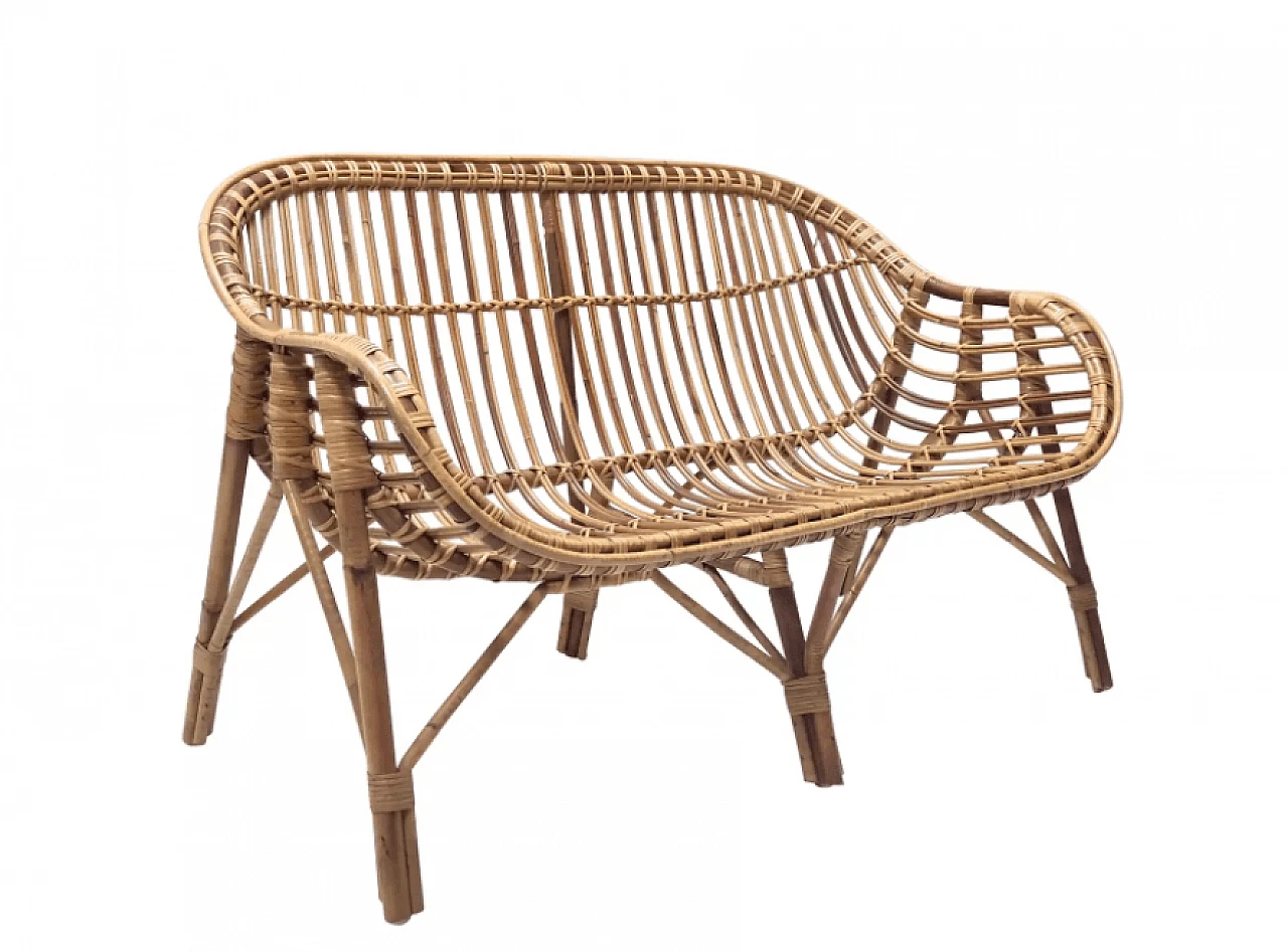 Bamboo bench, 1960s 1