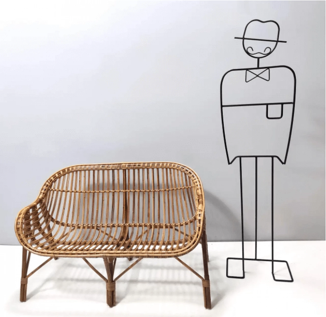 Bamboo bench, 1960s 2