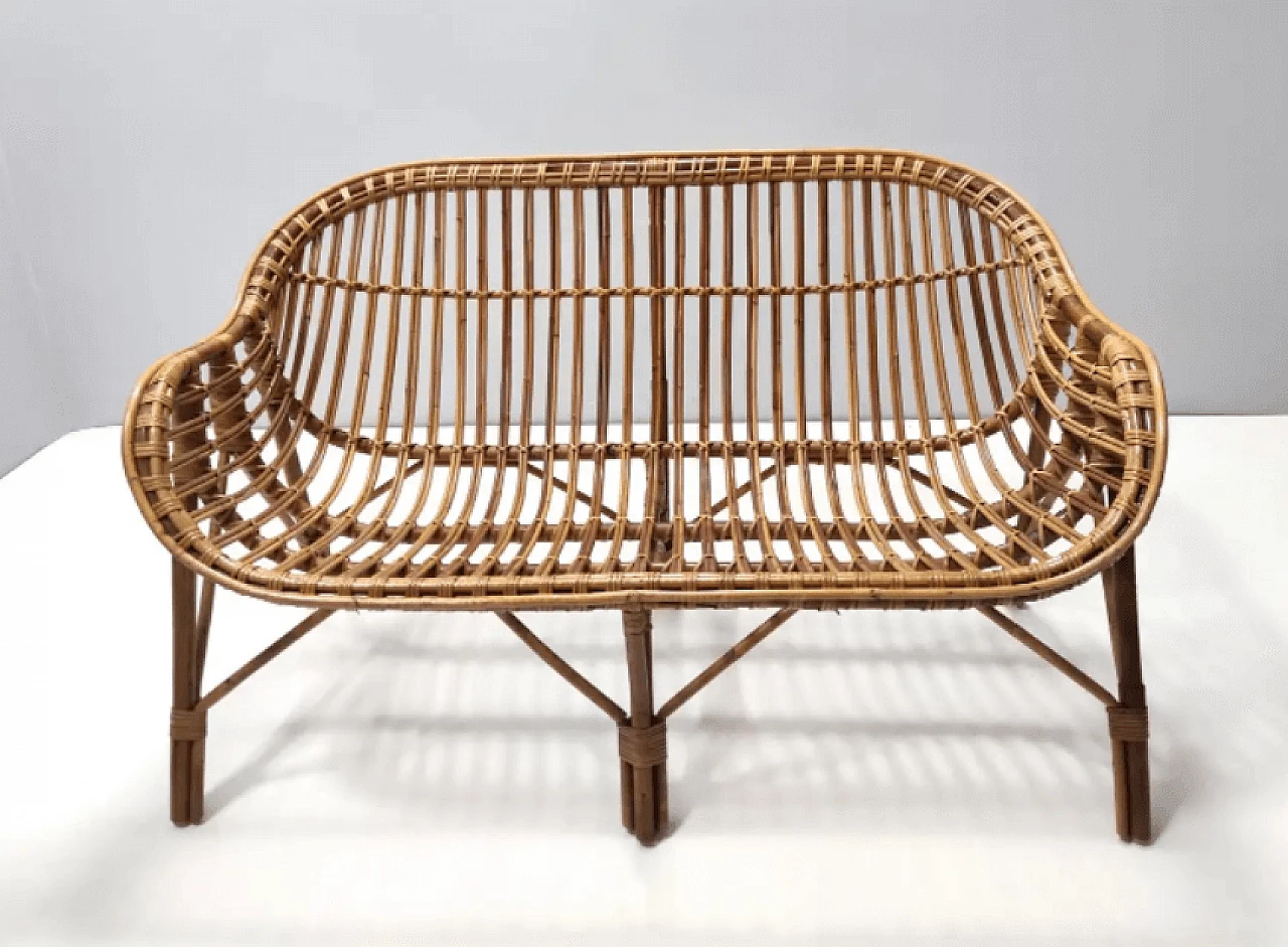 Bamboo bench, 1960s 3