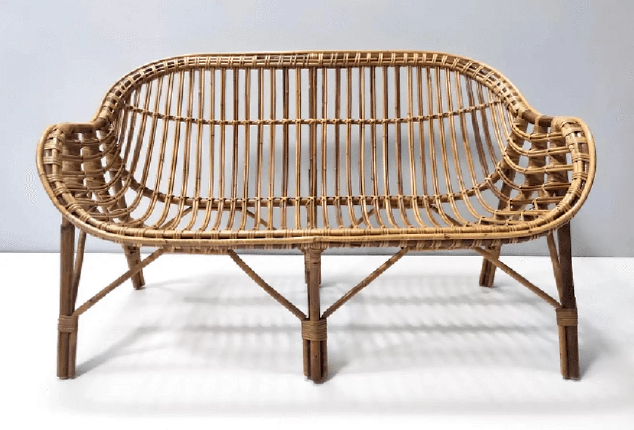 Bamboo bench, 1960s 4