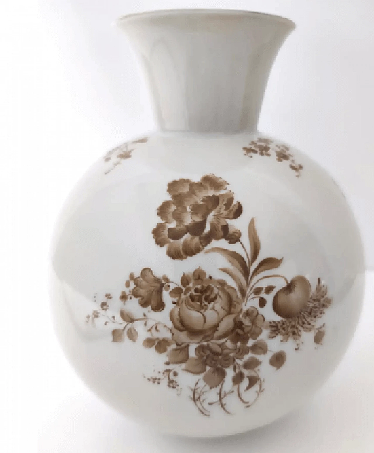 Vaso in ceramica avorio con dettagli floreali di Rosenthal, anni '40 10