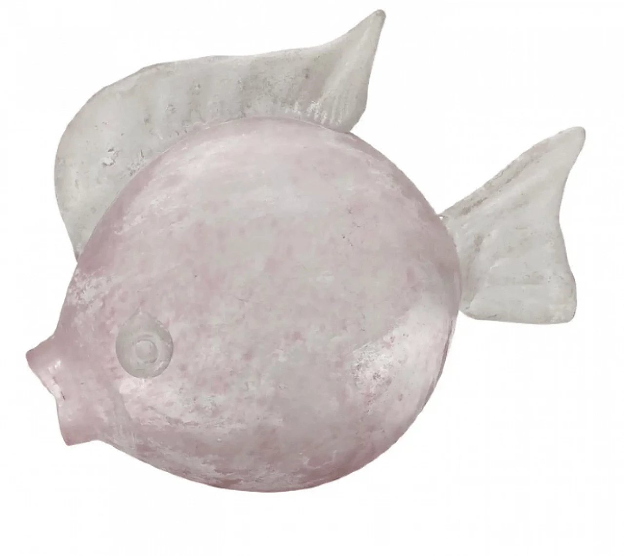 Sculpture depicting a fish in hollow glass, 1980s 1