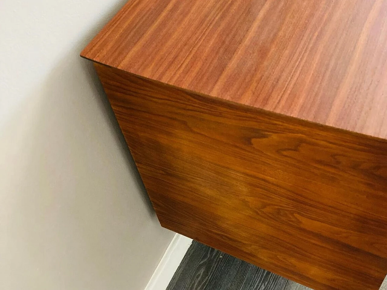 Teak sideboard with briarwood doors, 1950s 3