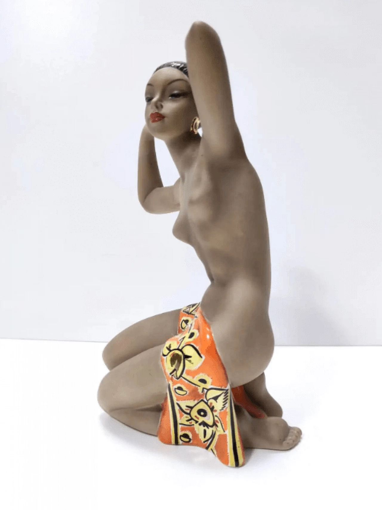 CIA Manna, Samara, female semi-nude ceramic sculpture, 1950s 10