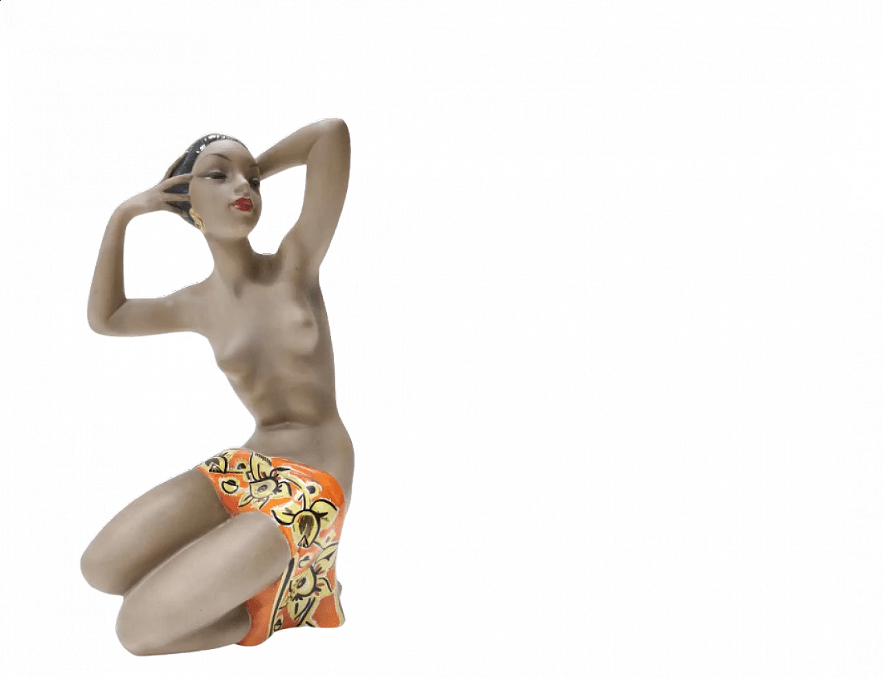 CIA Manna, Samara, female semi-nude ceramic sculpture, 1950s 16