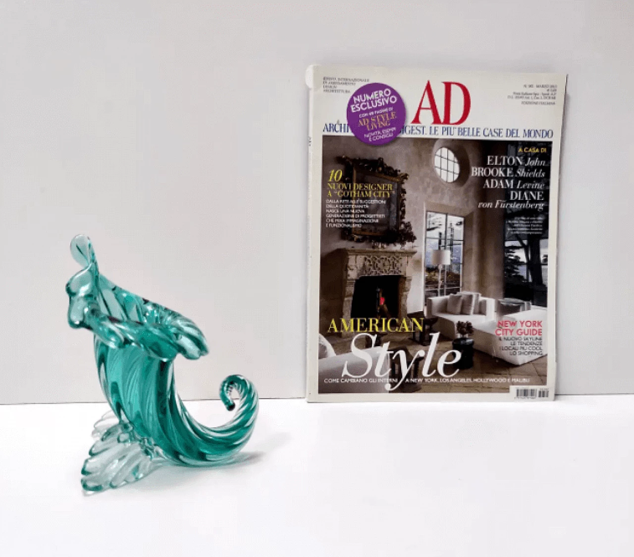 Murano glass cornucopia by Archimede Seguso, 1950s 5