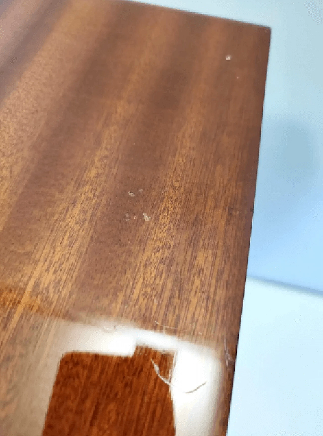 Tavolino d'appoggio in legno e ferro, anni '60 12