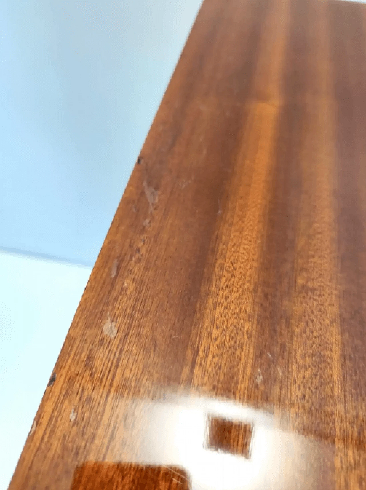 Tavolino d'appoggio in legno e ferro, anni '60 13