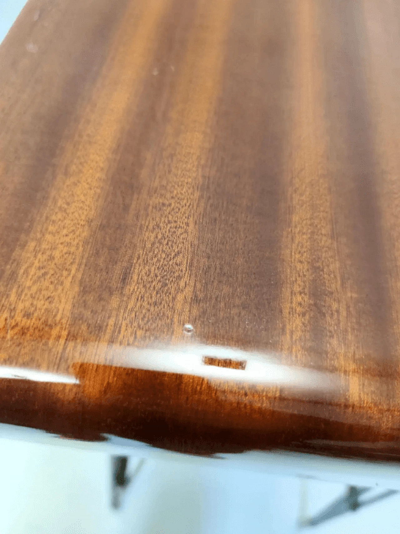 Tavolino d'appoggio in legno e ferro, anni '60 14