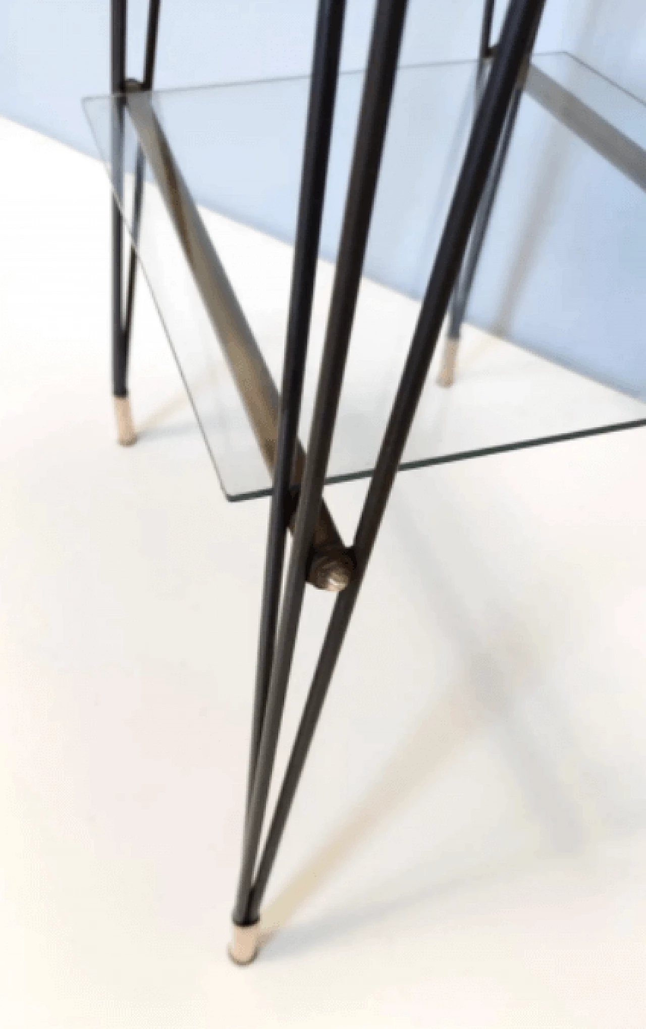 Wood and iron side table, 1960s 15