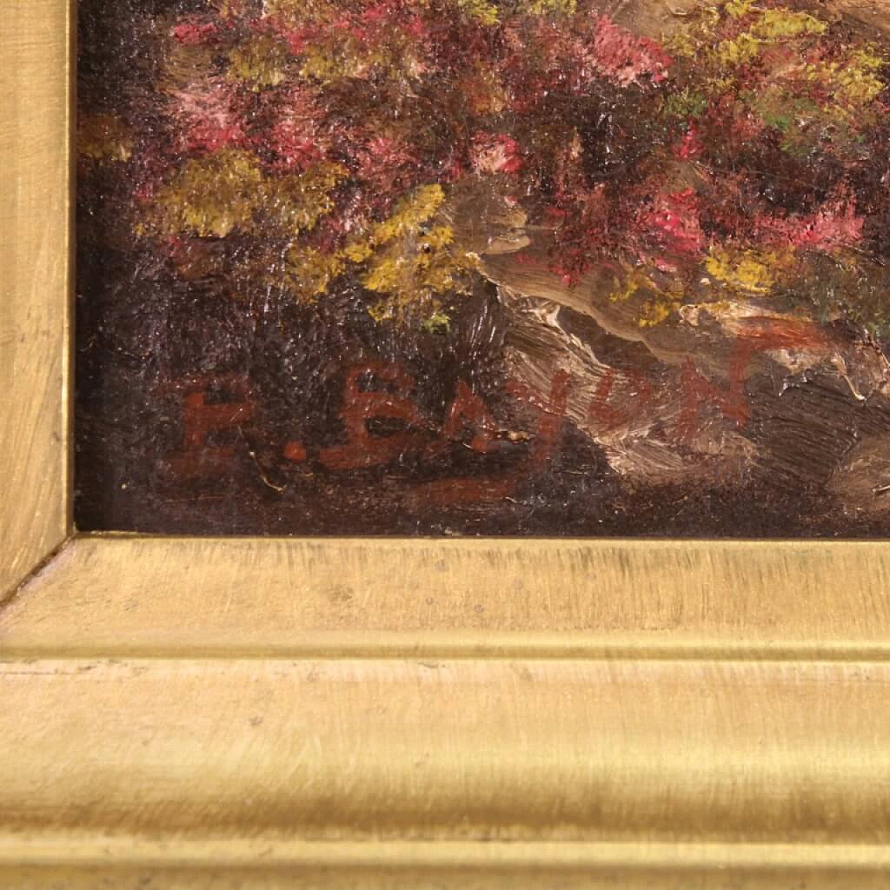 Oil on canvas depicting small romantic landscape, 1920s 4