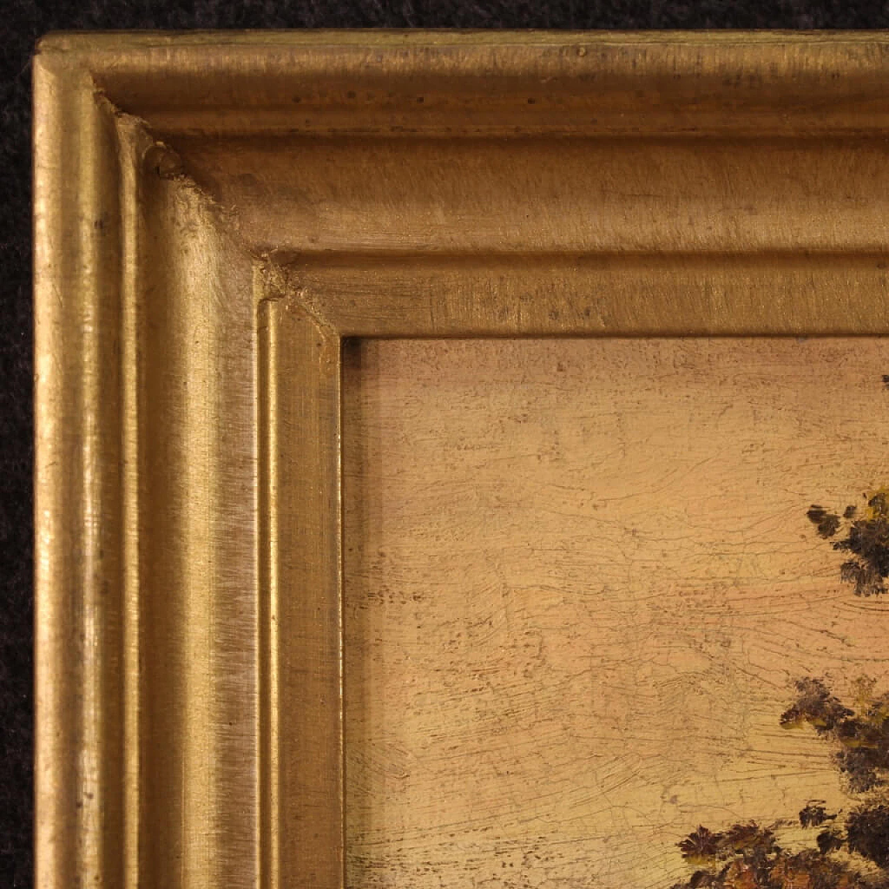 Oil on canvas depicting small romantic landscape, 1920s 6
