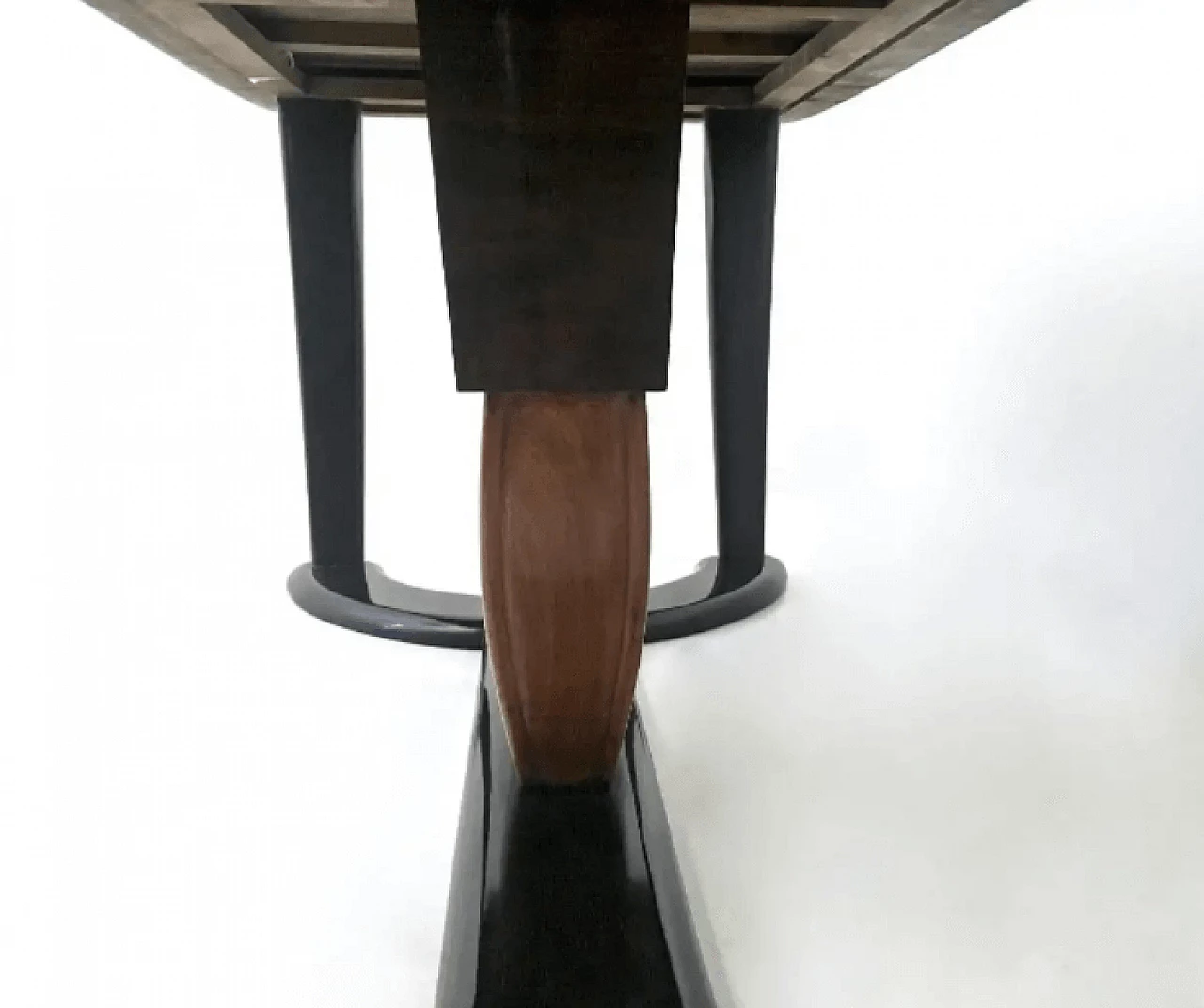 Wood and glass dining table, 1940s 9