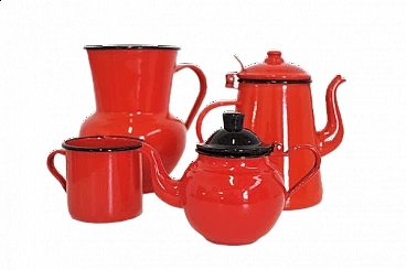 Metal jugs and teapots, 1950s