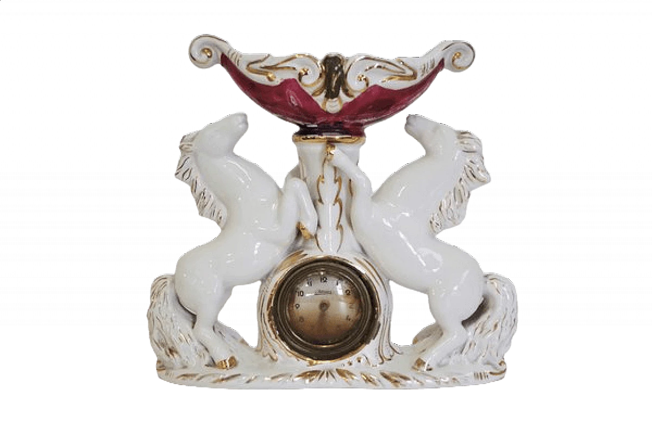 Clock with horses, 1950s 1406655