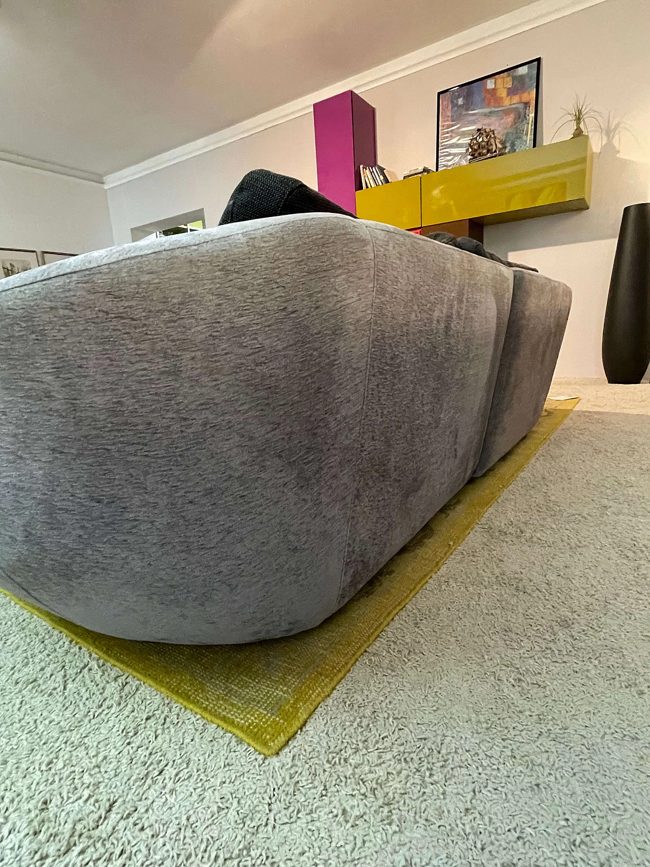 Gray fabric sofa by Roche Bobois 2
