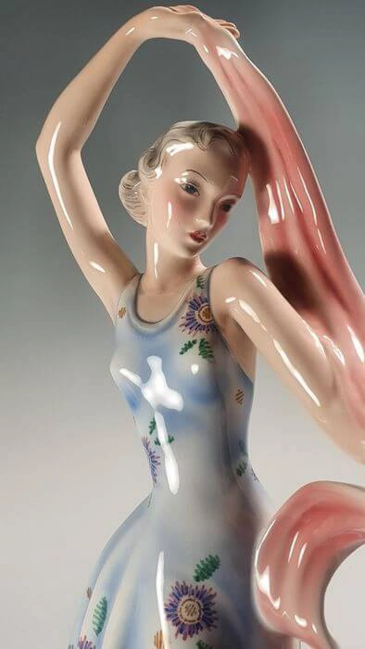 Decorative ceramic sculpture by Goldscheider and Claire Herczeg, 1930s 3