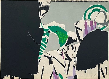 Serigrafia Composizione di Marcello Avenali, anni '70