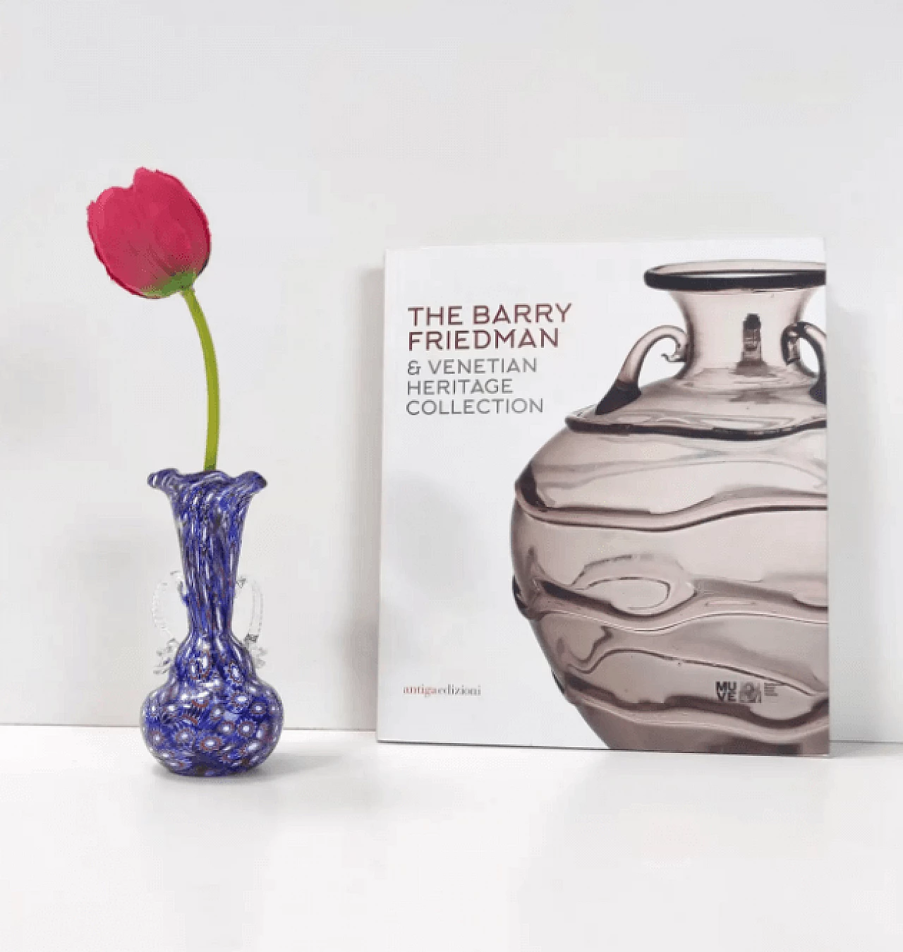 Murano glass vase with murrine attributed to Fratelli Toso, 1960s 2