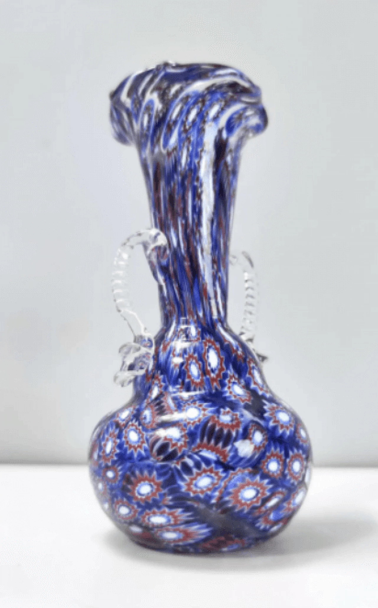 Murano glass vase with murrine attributed to Fratelli Toso, 1960s 10