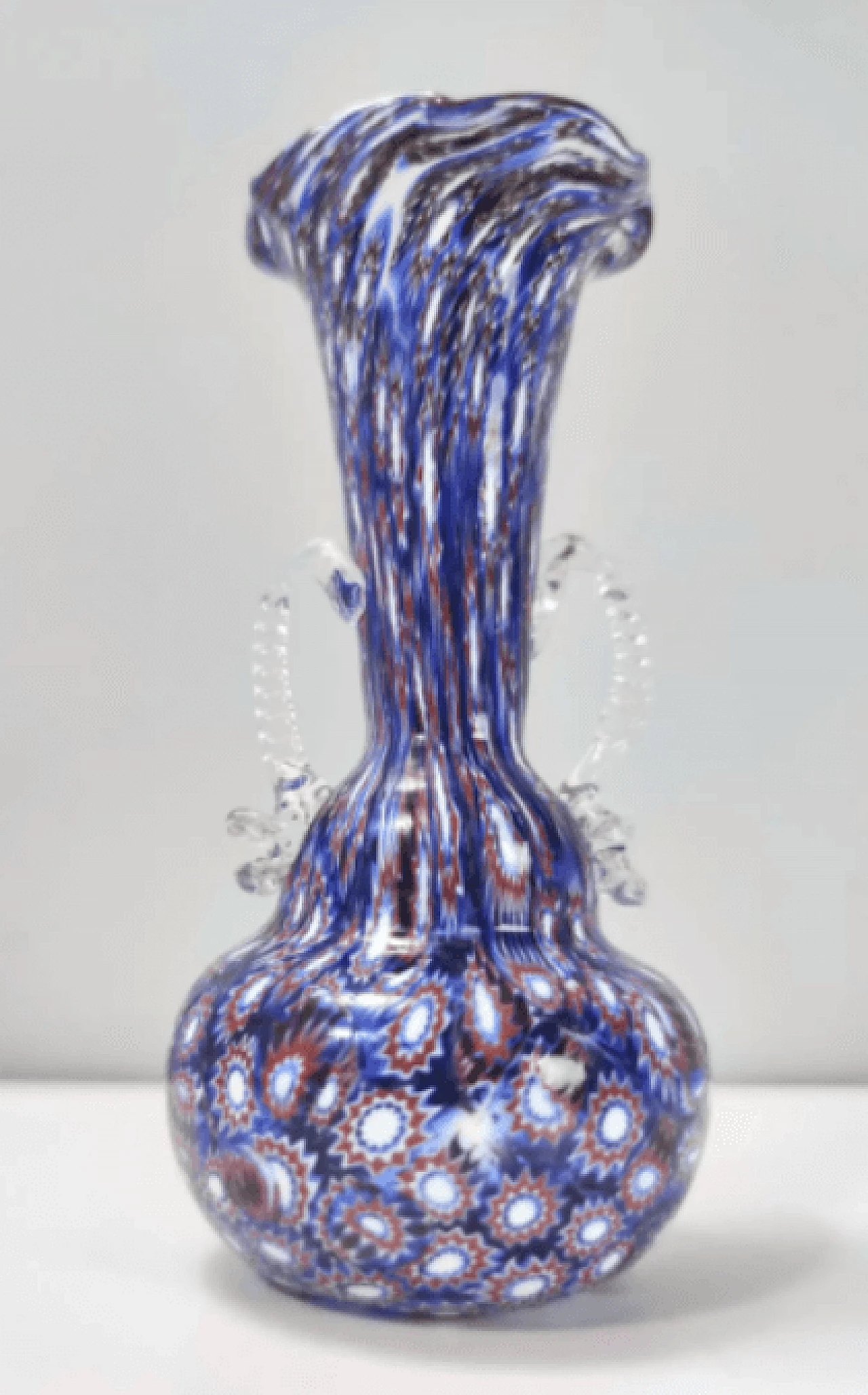 Murano glass vase with murrine attributed to Fratelli Toso, 1960s 11
