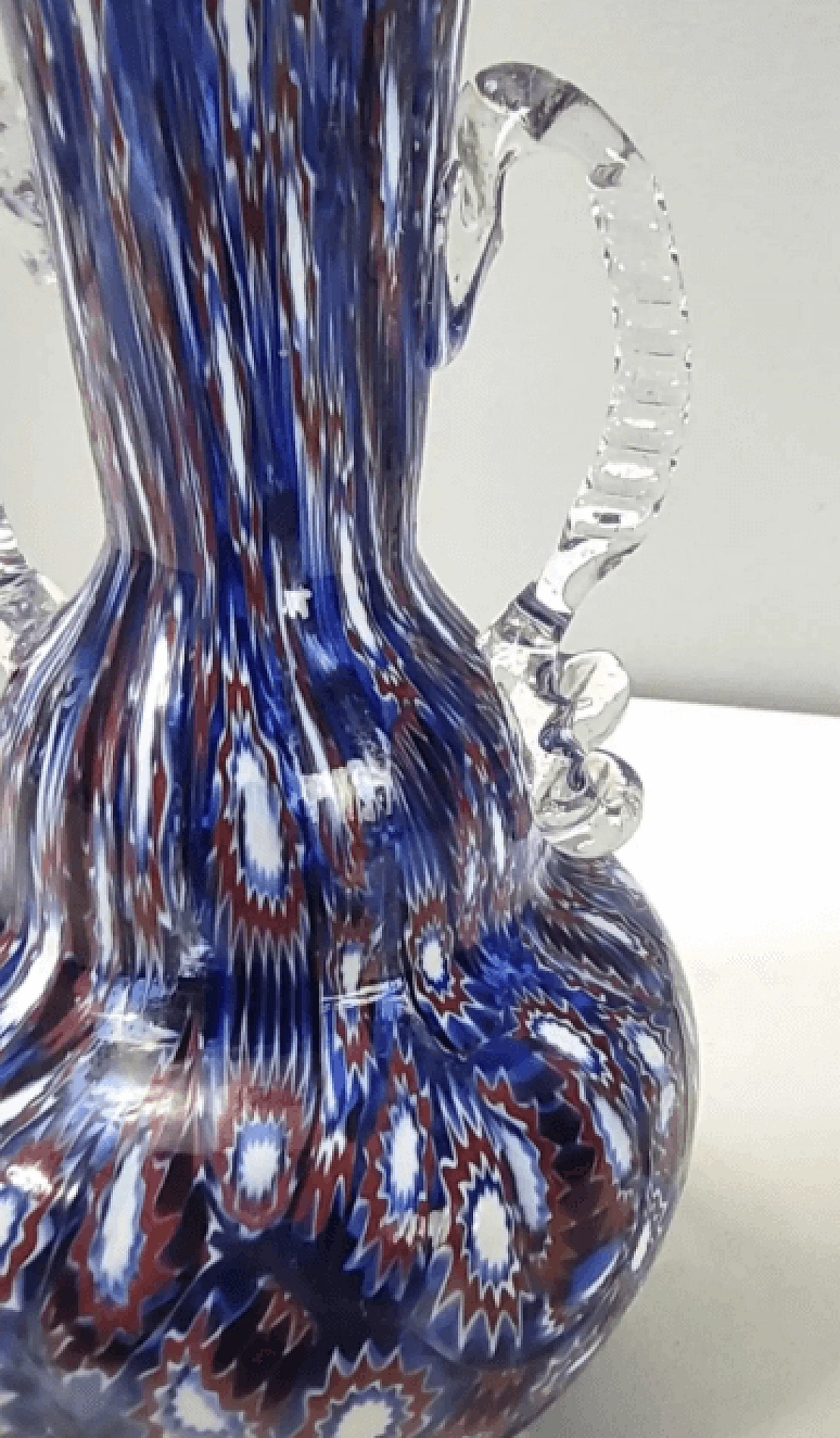 Murano glass vase with murrine attributed to Fratelli Toso, 1960s 13