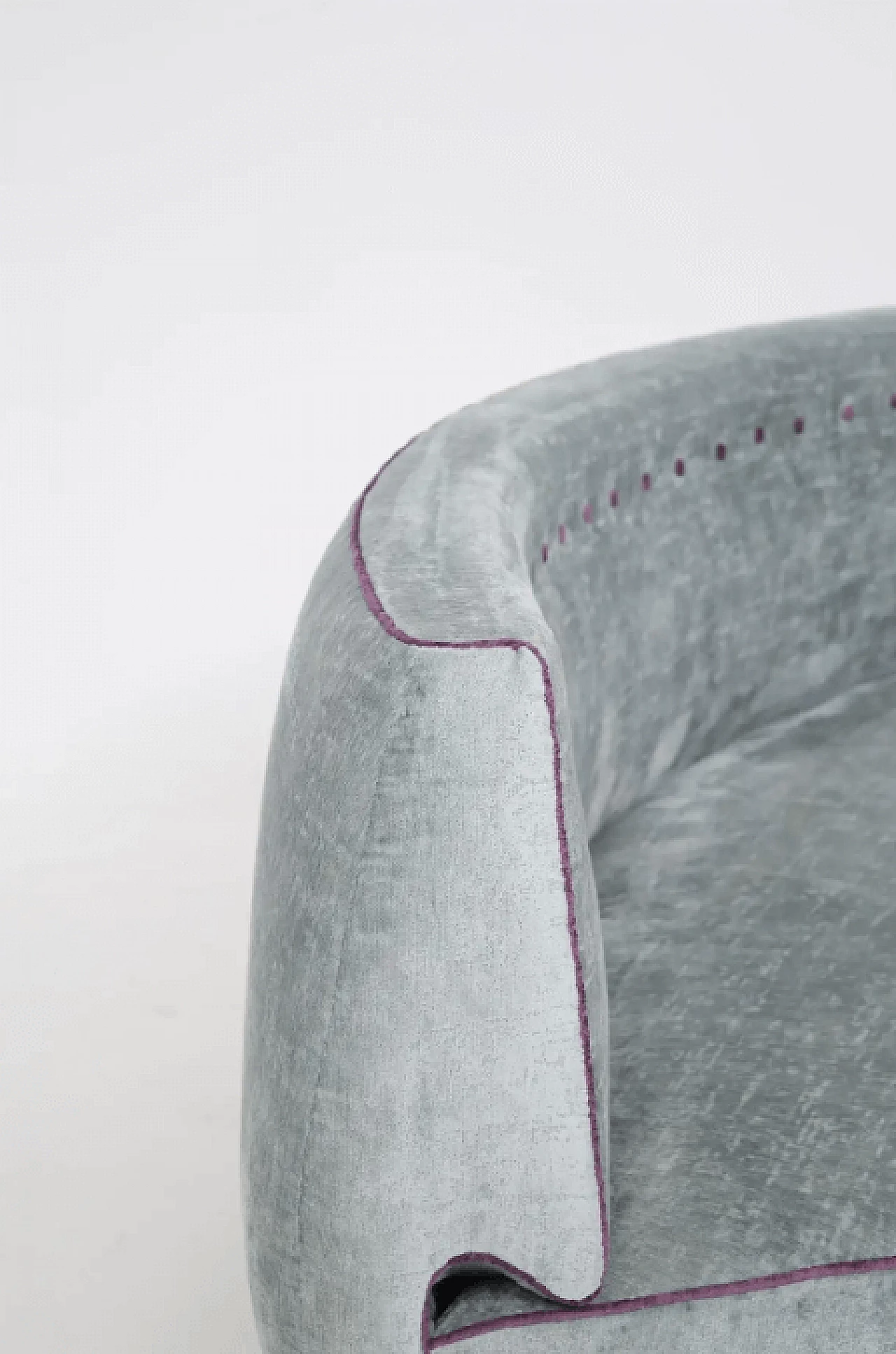 Sofa in light blue and purple velvet by Isa Bergamo, 1950s 8
