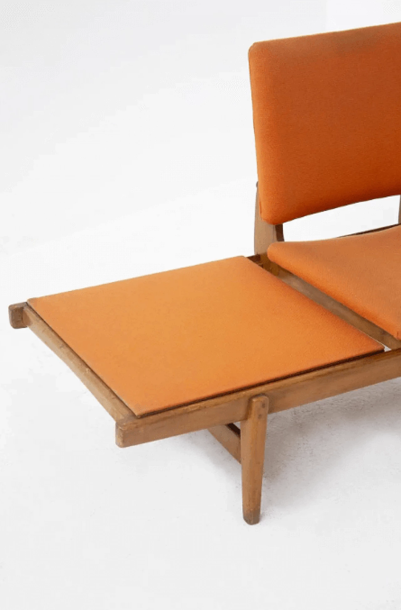 Bench in wood and fabric by Augusto Bozzi for Saporiti, 1950s 7