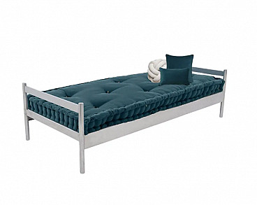 Steel single bed by Luigi Caccia Dominioni for Vip's Residence, 1960s